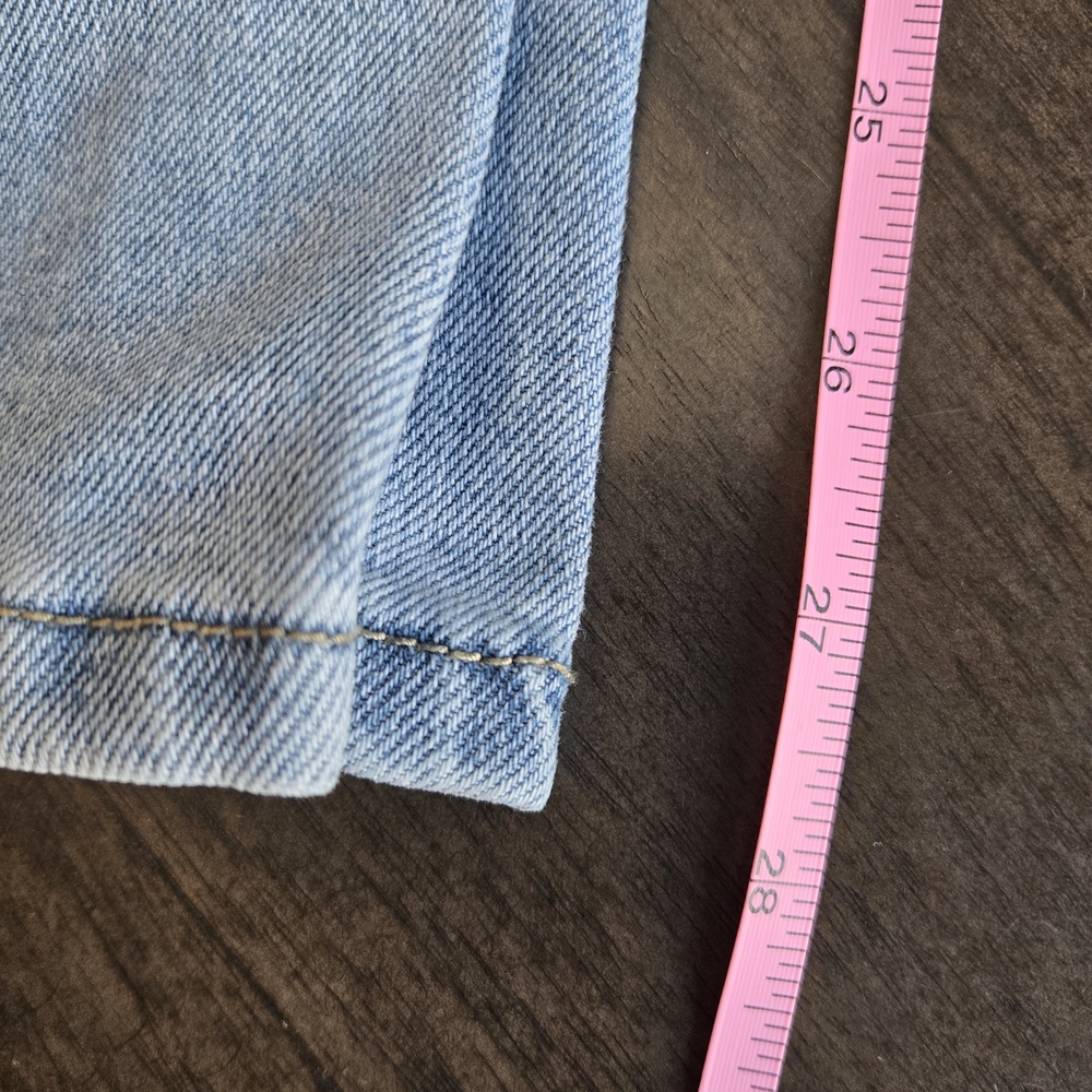 7 For All Mankind Light Blue Straight Leg Jeans - Picture 7 of 8